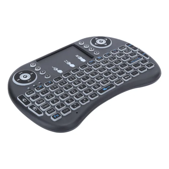 Mini Teclado Sem Fio Retroiluminado De 2,4 Ghz E 10 Metros F