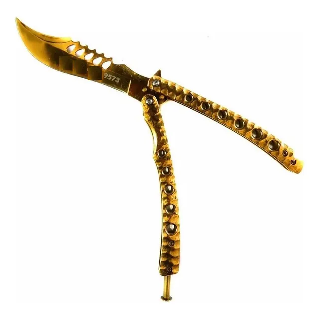 Navaja Tipo Mariposa Dorada Cuchillo Táctico Monte Gancho Militar Automática De Acero Inoxidable 420 Apertura De Botón Seguro Uso Rudo Daga Stiletto Con Perno De Seguridad