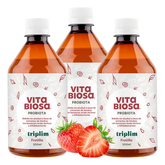 3 Unidades Probioticos Organicos Bebida Vitabiosa Digestivos