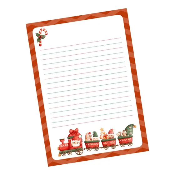 50 Papéis De Cartas A5 Natalino Presentes Natal Papai Noel