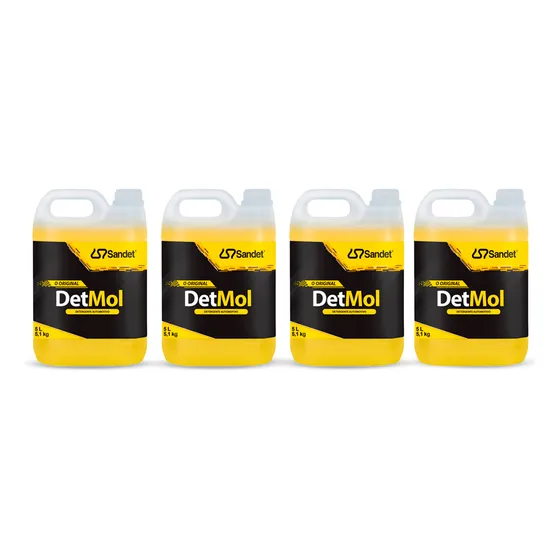 Kit 4 Shampoo Automotivo Det Mol Limpeza Pesada Sandet 5l