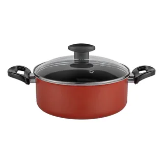Panela Caçarola Avulsa Teflon C/ Tampa De Vidro NÂș 24 Panela Caçarola Avulsa Teflon C/ Tampa De Vidro NÂș 24