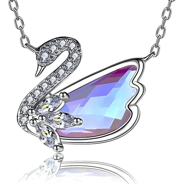 Collar Mujer Cadena Colgante Cisne Circón Regalo Exquisito