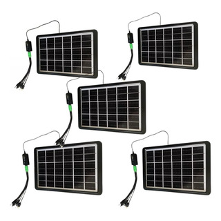 5 Pack Panel Solar De Carga Rápida Para Exteriores 3w 5 Pack Panel Solar De Carga Rápida Para Exteriores 3w