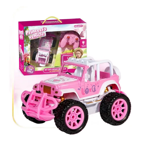 Carro Princesa A Control Remoto 2 Modelos Rosa Claro