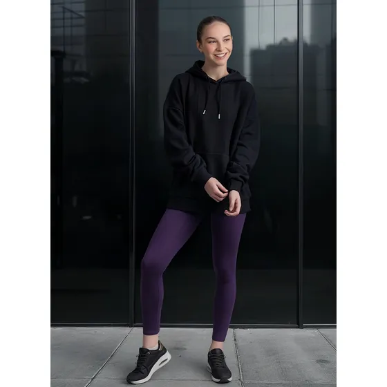 Polera Casual Con Capucha Para Mujer Cuts Black
