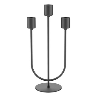 Conjunto De 3 Candeleros Para Velas Cónicas En Hierro Negro Conjunto De 3 Candeleros Para Velas Cónicas En Hierro Negro