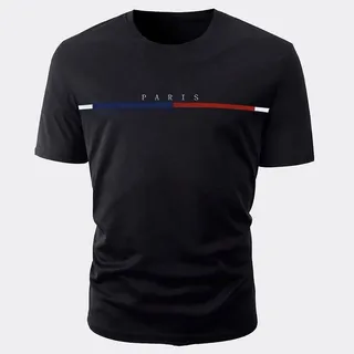Camiseta Masculina Paris Casual Estilosa Camiseta Masculina Paris Casual Estilosa