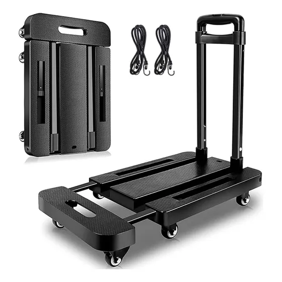 Carro De Carga Plegable, Portátil Ampliable, 200 Kg
