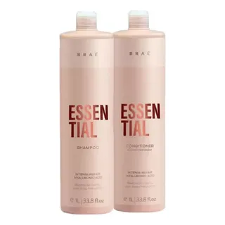Kit Braé Essential Shampoo 1000ml + Condicionador 1000ml Kit Braé Essential Shampoo 1000ml + Condicionador 1000ml