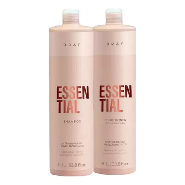 Kit Braé Essential Shampoo 1000ml + Condicionador 1000ml Kit Braé Essential Shampoo 1000ml + Condicionador 1000ml