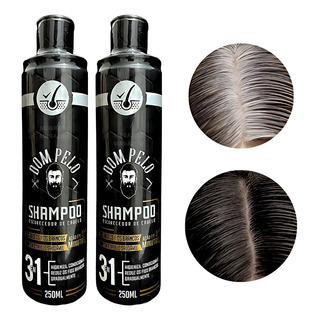 2 X Shampoo Escurecedor De Cabelo Branco Grisalho 250ml 2 X Shampoo Escurecedor De Cabelo Branco Grisalho 250ml