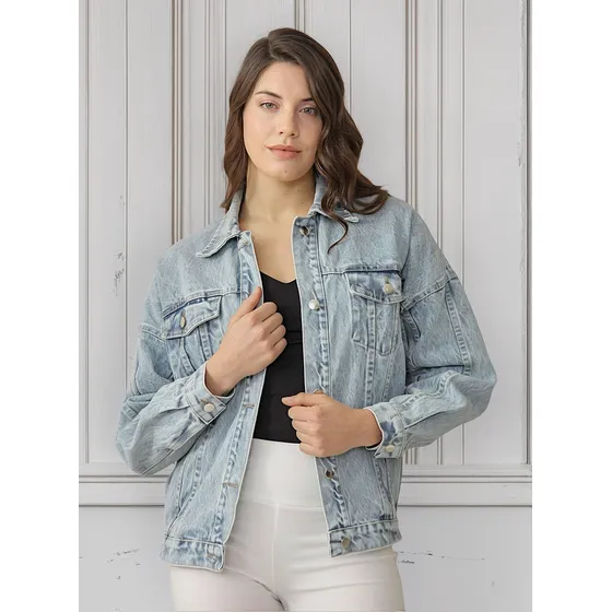 Campera Jean Mujer Soluna Moda Otoño/invierno Oversize
