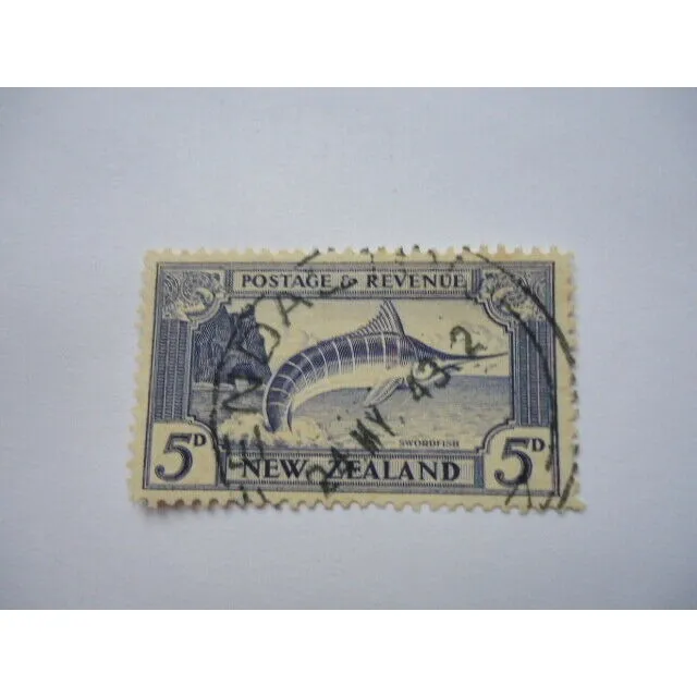 Estampillas Nueva Zelanda 1935 - Pez Marlín Rayado