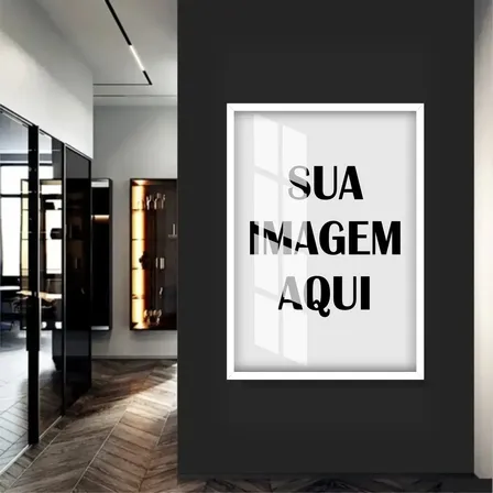 Quadro Decorativo Grande Personalizado C/ Moldura Para Sala