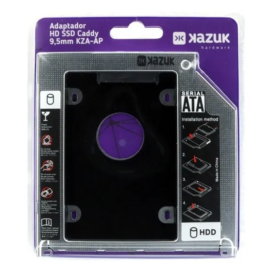 Adaptador Caddy Segundo Hd/ssd 9.5mm Compatível Apple Kazuk