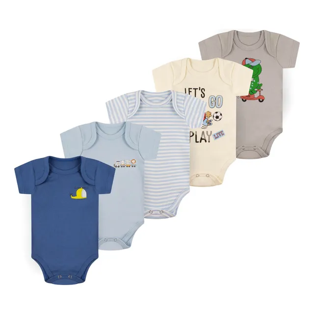 5 Roupa Body Infantil Recem Nascido Masculino Feminino