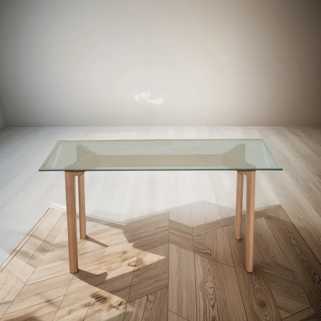 Mesa Comedor Escritorio Amalai De Vidrio 120cm Y 140cm 