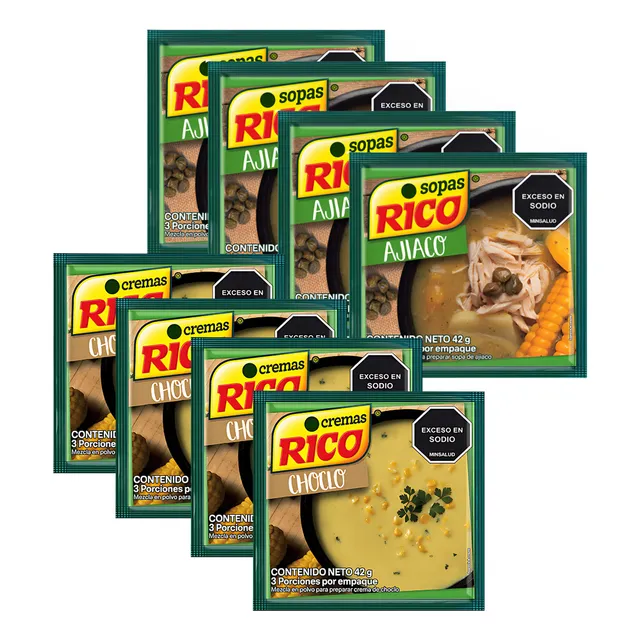 Sopas Instantaneas Sabores Surtidos X 8 Und