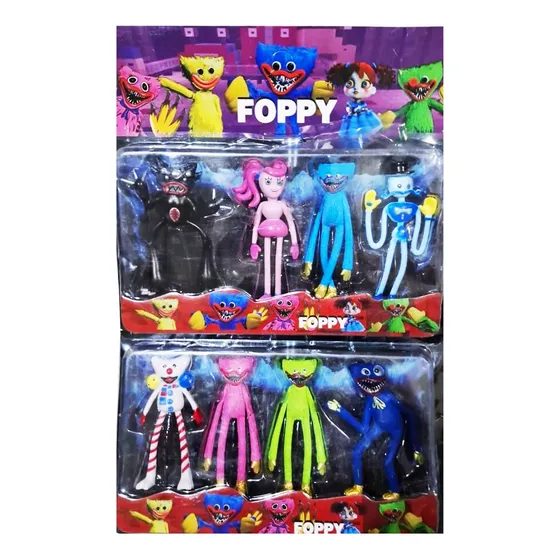 Muñecos Huggy Wuggy Poppy Playtime Blister X6