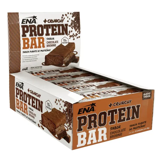 Protein Bar (16 Un) Ena Sport - Proteina En Barra Sabor Chocolate brownie