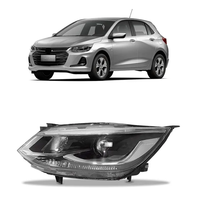 Farol Onix 2020 A 2024 Regulagem Com Projetor Cromado Rf