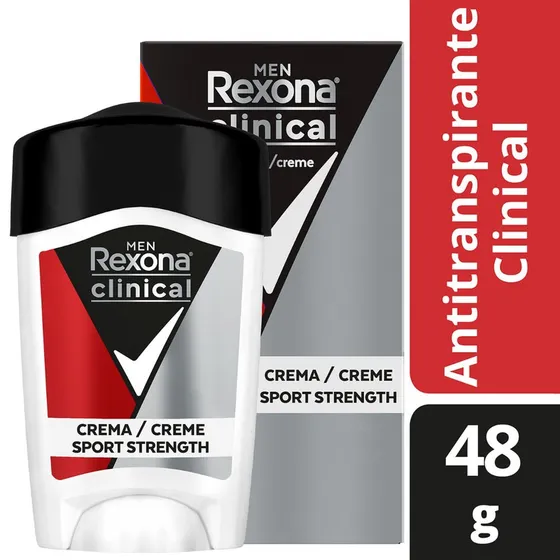 Desodorante Men Clinical En Crema 48g Rexona Sport Strengh
