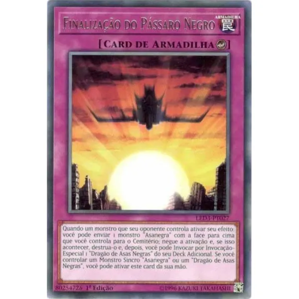 Yu-gi-oh Finalização Do Pássaro Negro - Rara Frete Incluso