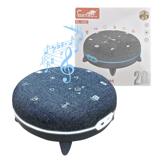 Caixa De Som Ruido Branco Sons Da Natureza Relaxante20w Cor Cinza 127/220v