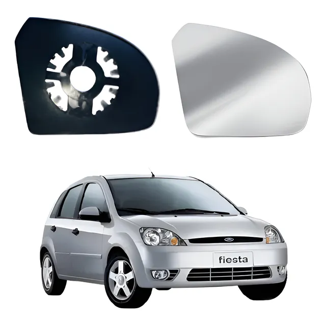 Lente Espelho Retrovisor Fiesta 2002 A 2011 E C/base Ld