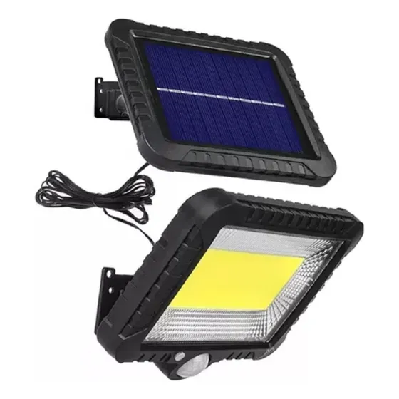 Lámpara Led Solar Dividida C/ Sensor Movimiento Recargable