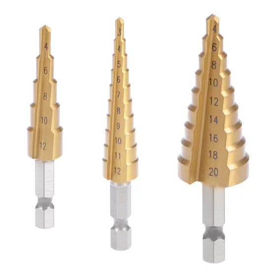 Juego De Brocas Escalonadas Hss 312mm 412mm 420mm Mango...