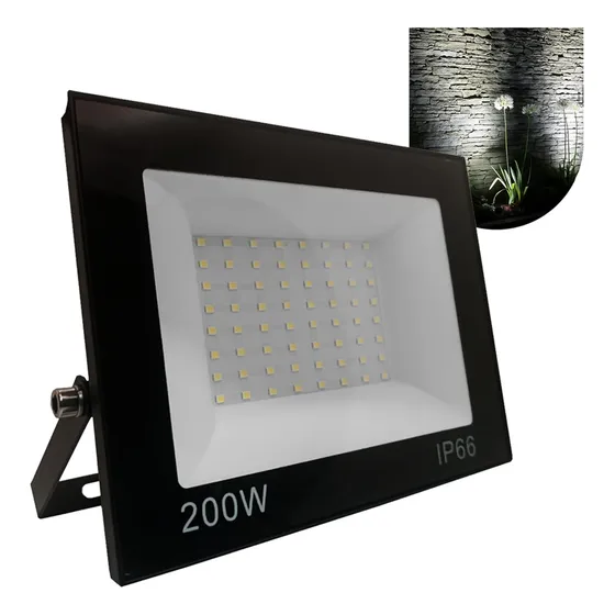 Refletor Holofote Led Bivolt Ip66 Branco Frio 6000k 200w