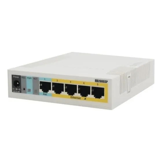Switch MikroTik RB260GSP série Soho
