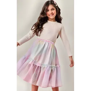 Conjunto Infantil Menina Cinti Blusa Manga Longa Saia Tule Conjunto Infantil Menina Cinti Blusa Manga Longa Saia Tule