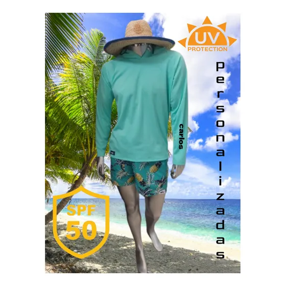 Sudadera Con Capucha  Playera Proteccion Uv Rotuladas