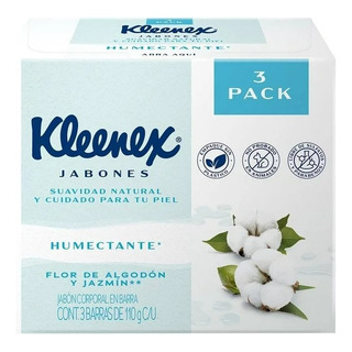 Jabón De Tocador Kleenex Jazmín 3 Barras Jabón De Tocador Kleenex Jazmín 3 Barras