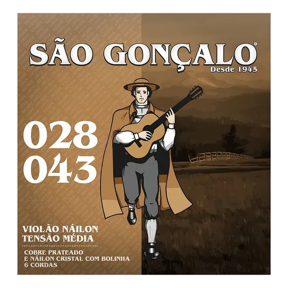 Encordoamento Violão Nylon Cristal C/ Bolinha São Gonçalo