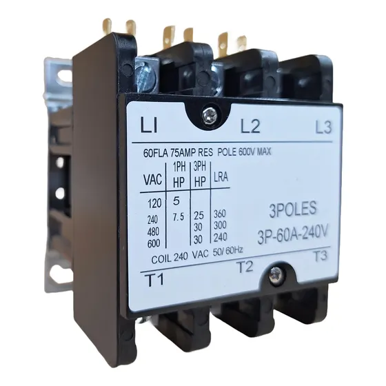 Contactor De Propósito Definido 3 Polos 60a 240vac
