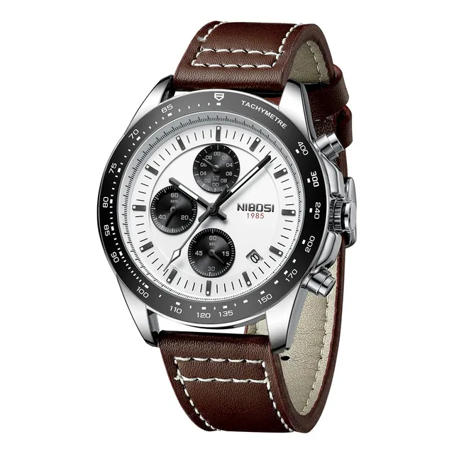 Nibosi Relojes De Hombre Cronografo Analógico Reloj 37yfw