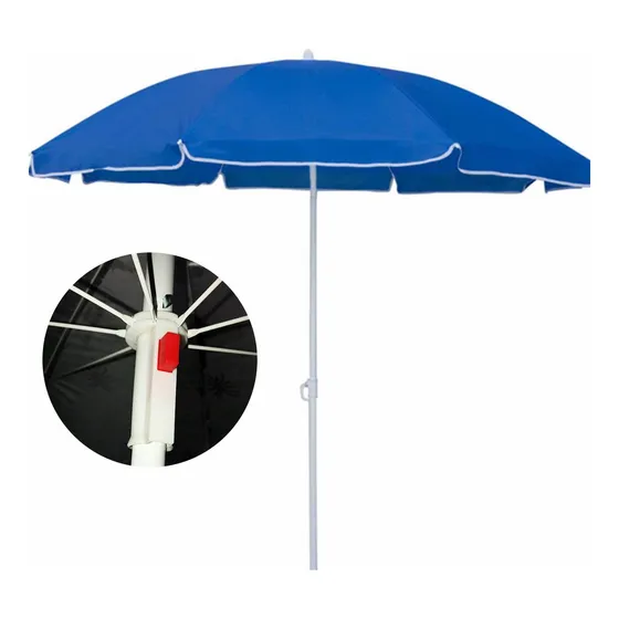 Sombrilla De Jardín Playa 1.8m Diámetro Funda Sol Uv/ Lluvia