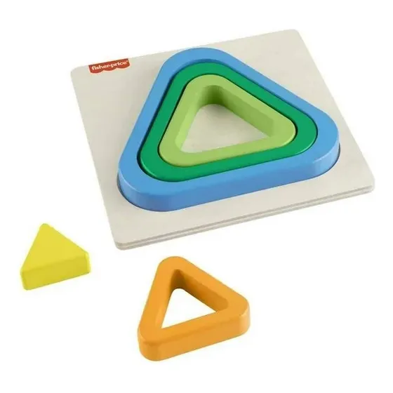 Fisher Price - Rompecabezas Arcoíris De Madera Triangulo Hxt