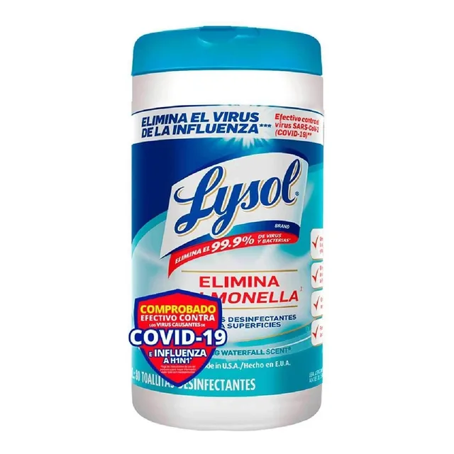 Toallitas Lysol 80 Piezas !! Desinfectante De Superficies !!