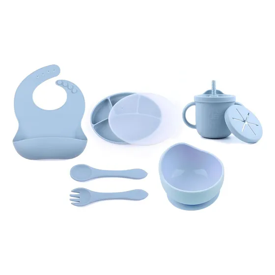 Juego De Utensilios De Alimentación De Silicona, 8 Piezas Pa
