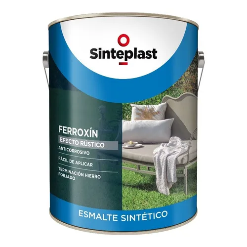 Esmalte Sintetico Ferroxin Efecto Rustico 1lt Color Plata