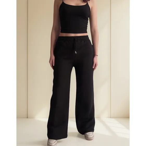 Jogger Joguin Pantalon Palazzo Wide Leg Tendencia Premium