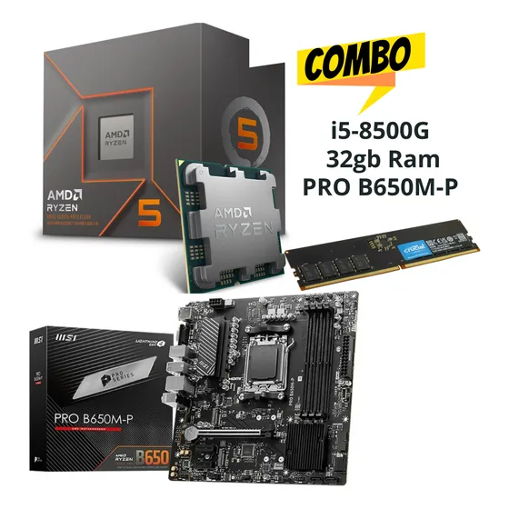 Combo Motherboard Msi Pro B650m-p Ryzen 5 8500g 32gb Ddr5