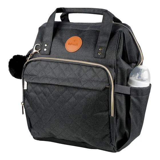 Mochila Pañalera Open Negra Infanti