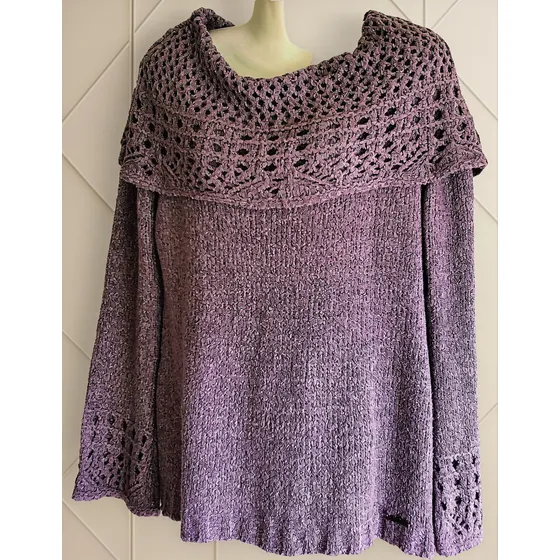 Buzo Dama En Buclé. Exclusivo,gran Calidad.tl/xl. Nuevo.lila