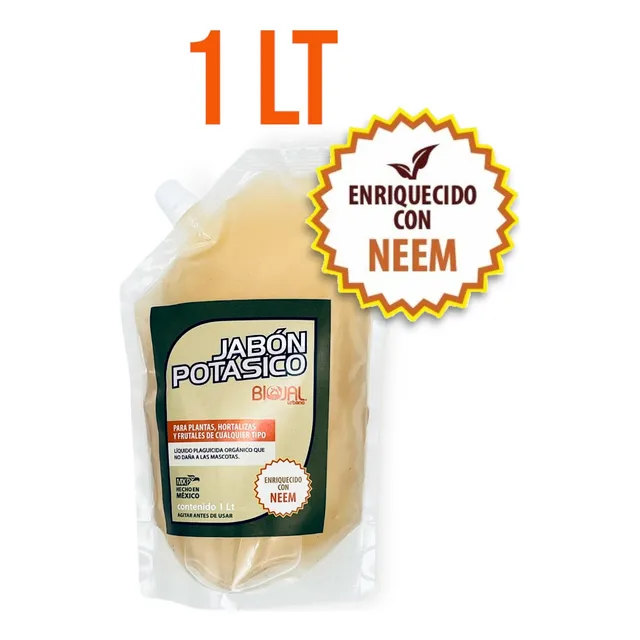 Jabón Potásico + Neem Insecticida Fungicida 1 Lt 